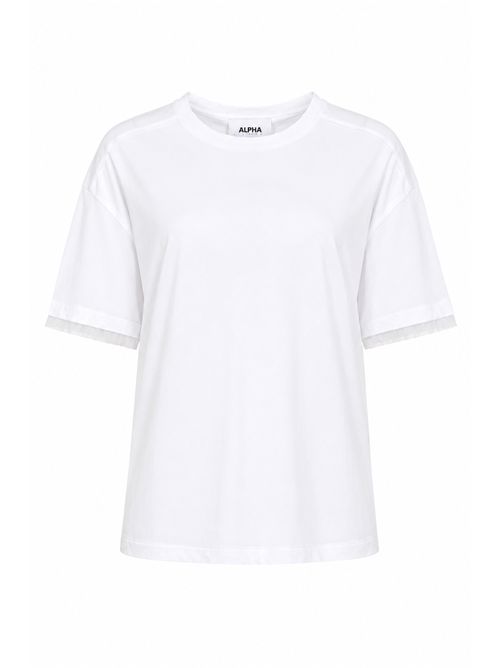 T-shirt in cotone Bianco Alpha Studio | AD-6440C2000